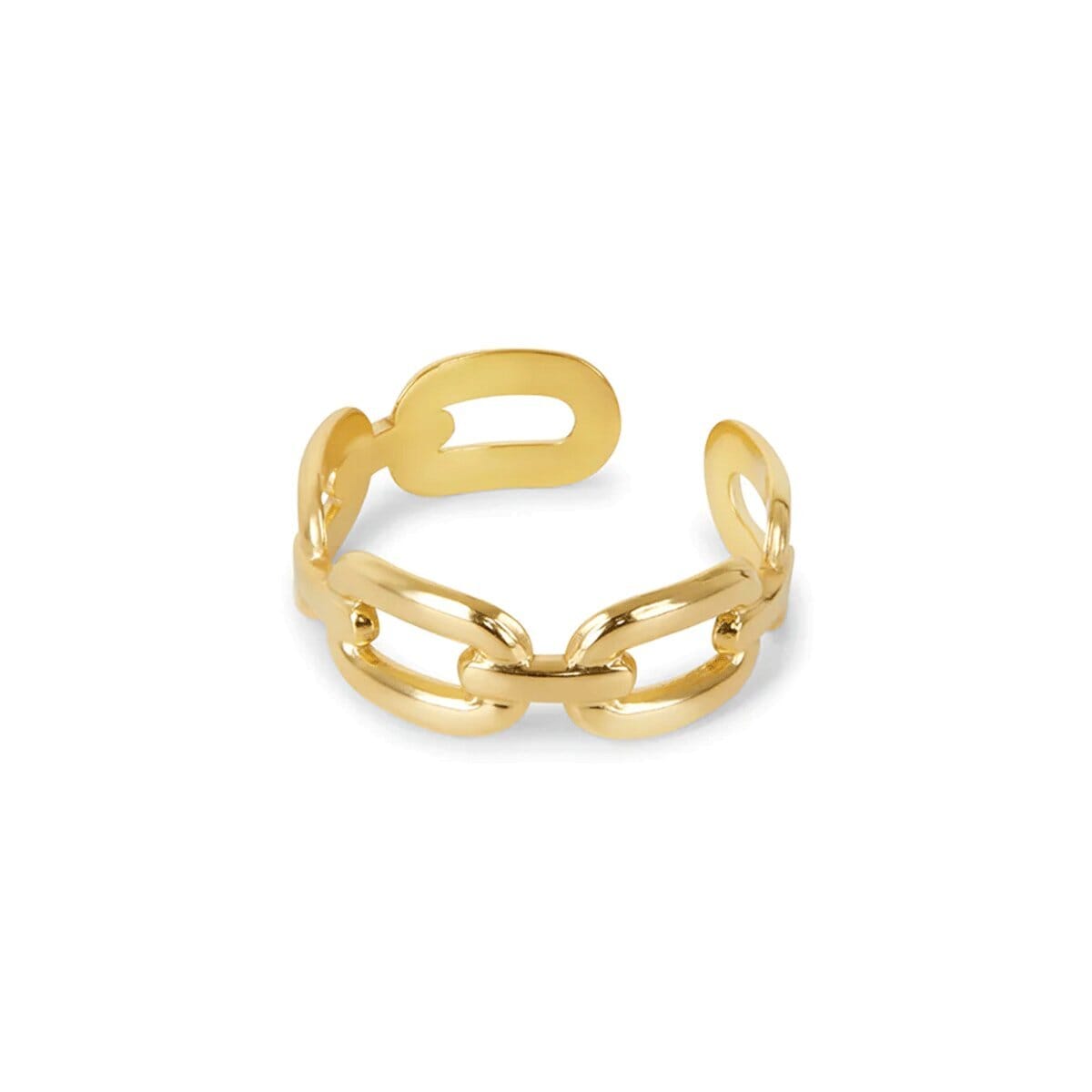 Anel Ajustável Elo Banhado em Ouro 18K Anel Ajustável Elo Banhado em Ouro 18K Minha loja Ouro Ajustável