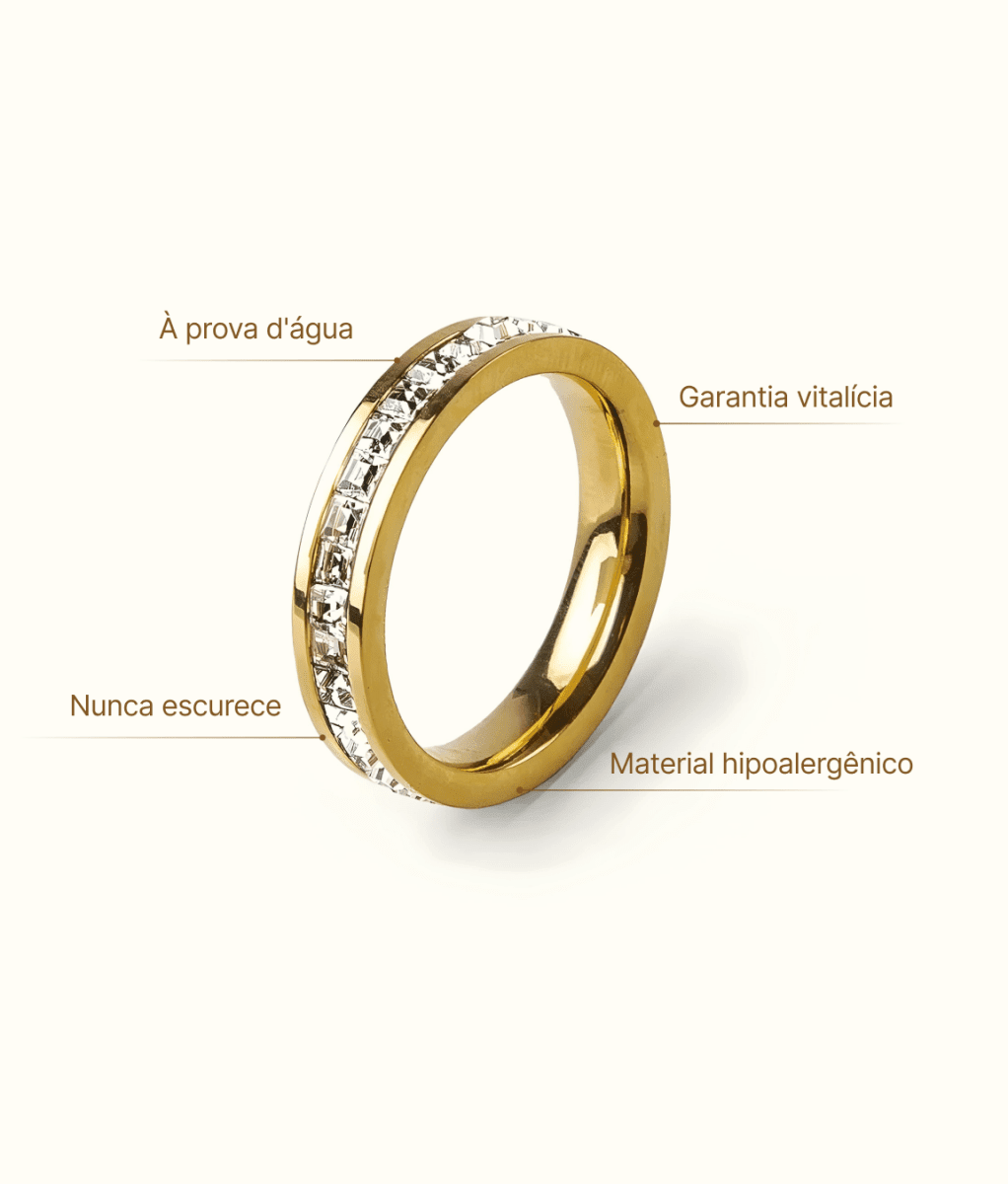 Anel Brilhante Banhado em Ouro 18K Anel Brilhante Banhado em Ouro 18K Minha loja