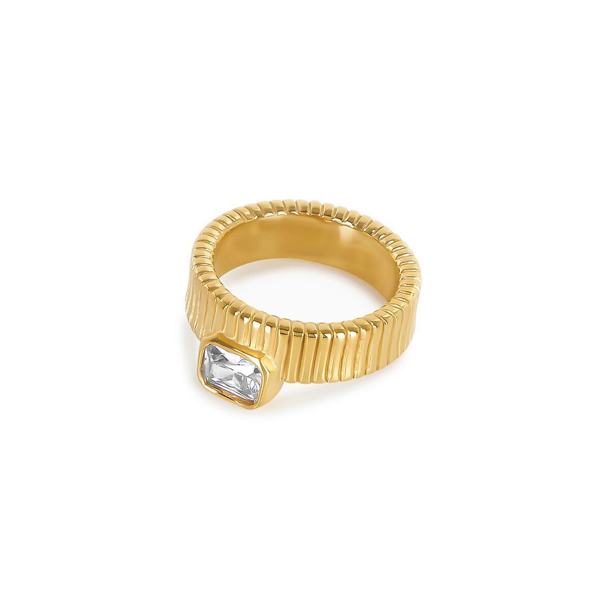 Anel Capri Cristal Banhado em Ouro 18k Anel Capri Cristal Banhado em Ouro 18k Minha loja Ouro 14