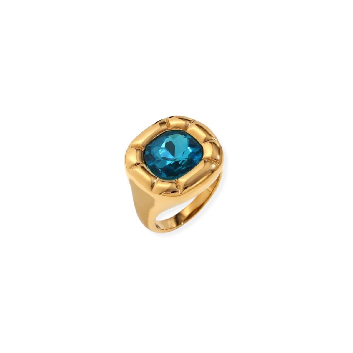Anel Cocktail Dulcis Banhado em Ouro 18K Anel Cocktail Dulcis Banhado em Ouro 18K Minha loja Azul 14