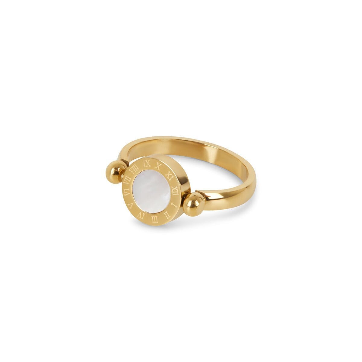 Anel Giratório Numeral Romanos Banhado em Ouro 18K Anel Giratório Numeral Romanos Banhado em Ouro 18K Minha loja