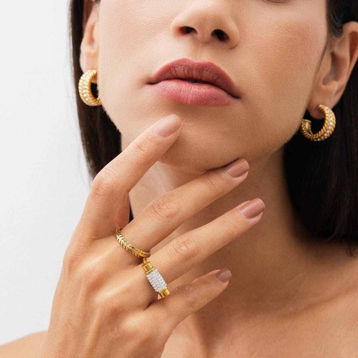 Anel Glitz Giratório Banhado em Ouro 18K Anel Glitz Giratório Banhado em Ouro 18K Minha loja
