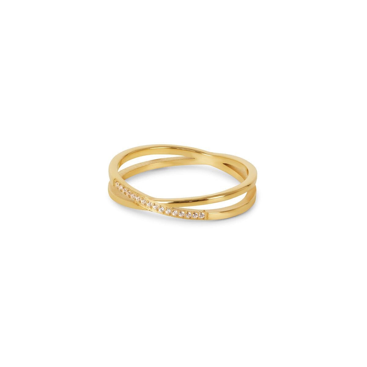 Anel Lucia Duplo Banhado em Ouro 18k Anel Lucia Duplo Banhado em Ouro 18k Minha loja Ouro 14