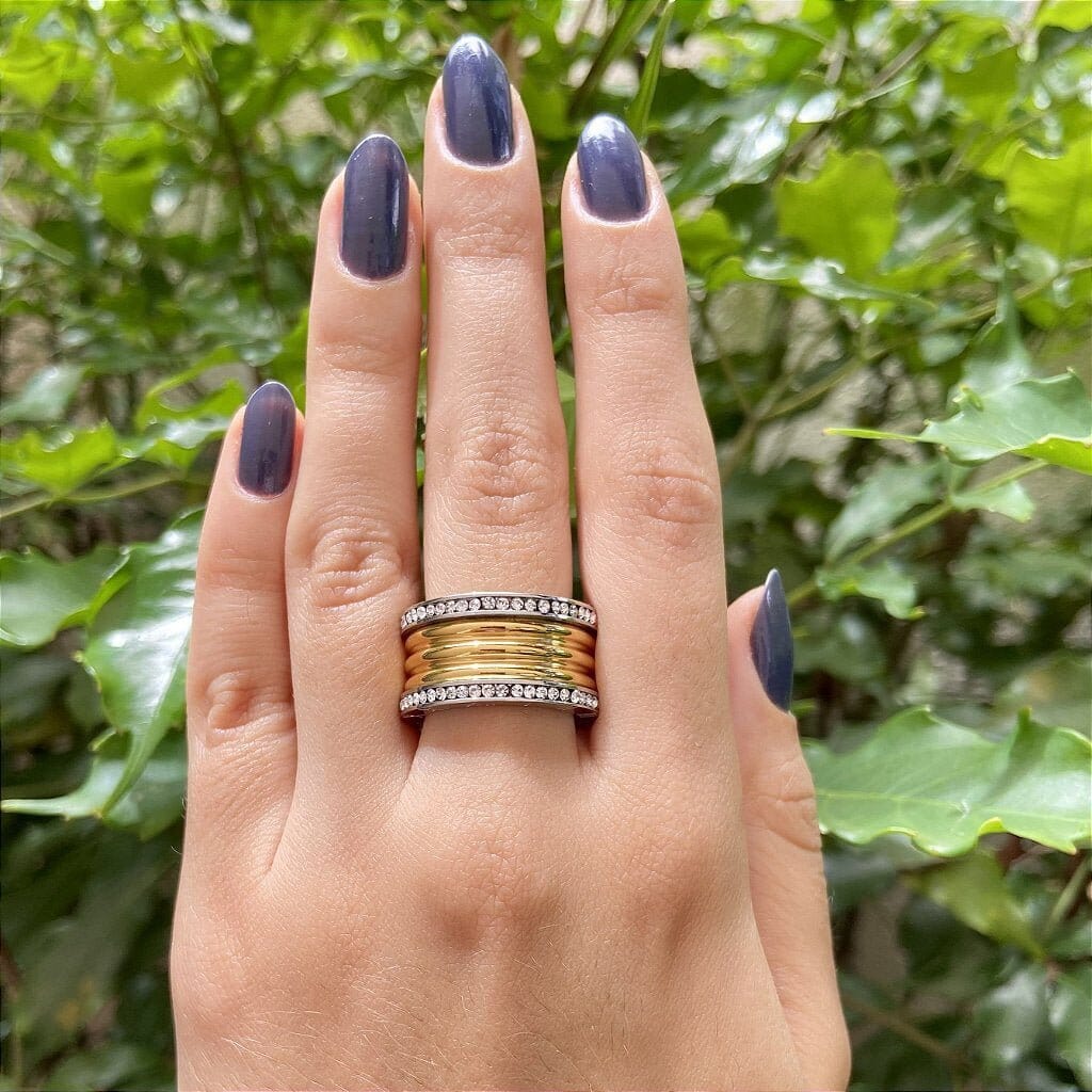 Anel Luxo Imperial Banhado em Ouro 18K Anel Luxo Imperial Banhado em Ouro 18K Minha loja