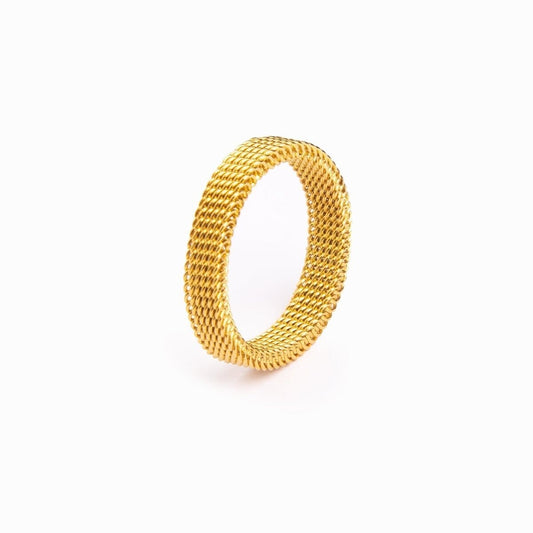 Anel Motion Malha Banhado em Ouro 18K Anel Motion Malha Banhado em Ouro 18K Minha loja Ouro 14