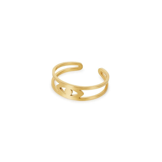 Anel Olho Grego Ajustável Banhado em Ouro 18K Anel Olho Grego Ajustável Banhado em Ouro 18K Minha loja Ouro Ajustável