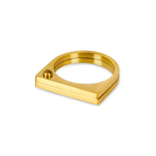 Anel Parafuso Plano Banhado em Ouro 18k Anel Parafuso Plano Banhado em Ouro 18k Minha loja Ouro 14