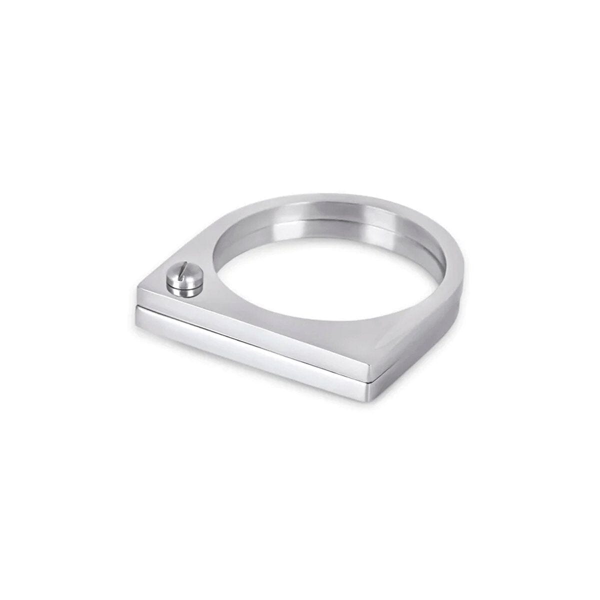 Anel Parafuso Plano - Prata Anel Parafuso Plano Banhado em Ouro 18k - Prata Minha loja Prata 14