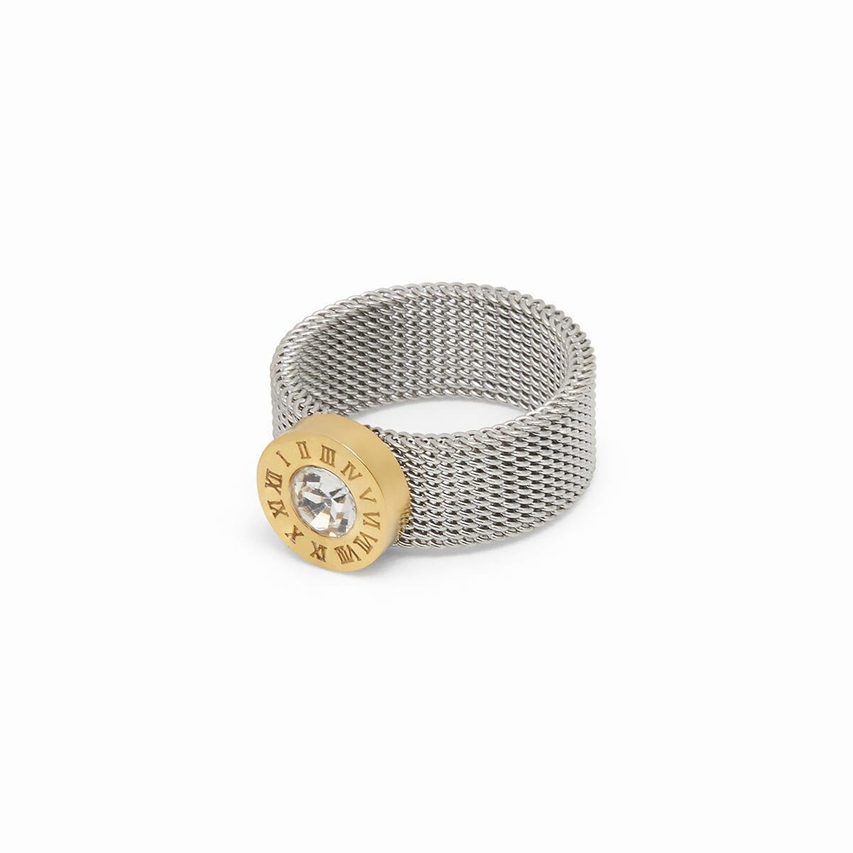 Anel Roman Malha - Prata Anel Roman Malha Banhado em Ouro 18K - Prata Minha loja Prata 14