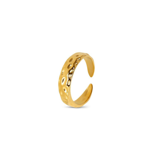Anel Textura Lunar Banhado em Ouro 18k Anel Textura Lunar Banhado em Ouro 18k Minha loja Ouro 14