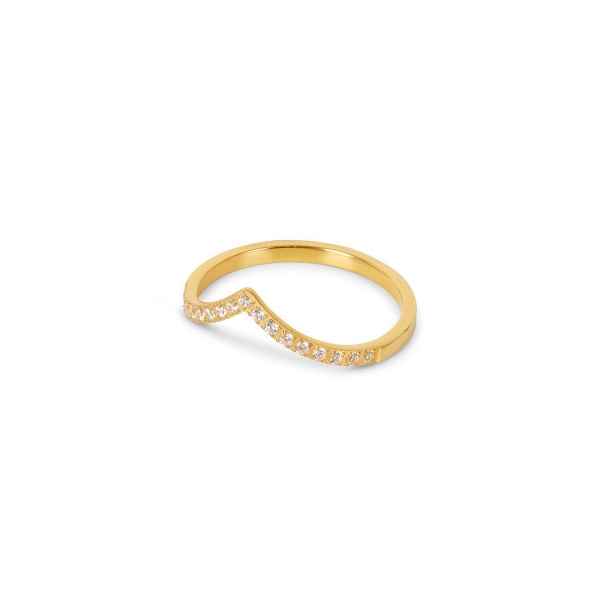 Anel Trinity Zircônia Banhado em Ouro 18K Anel Trindade Zircônia Banhado em Ouro 18K Minha loja Ouro 14