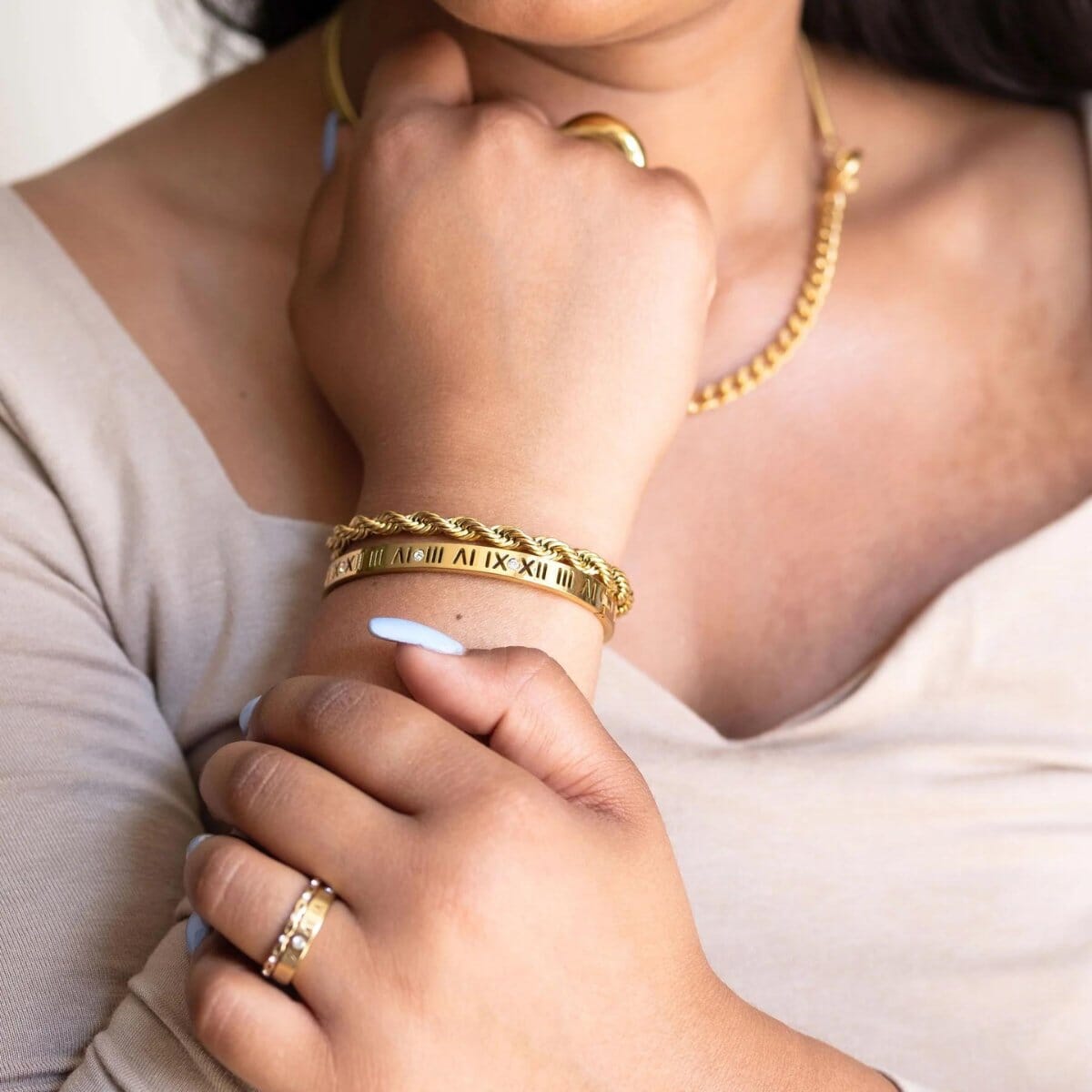Bracelete Algarismo Romanos Banhado em Ouro 18K Bracelete Algarismo Romanos Banhado em Ouro 18K Minha loja