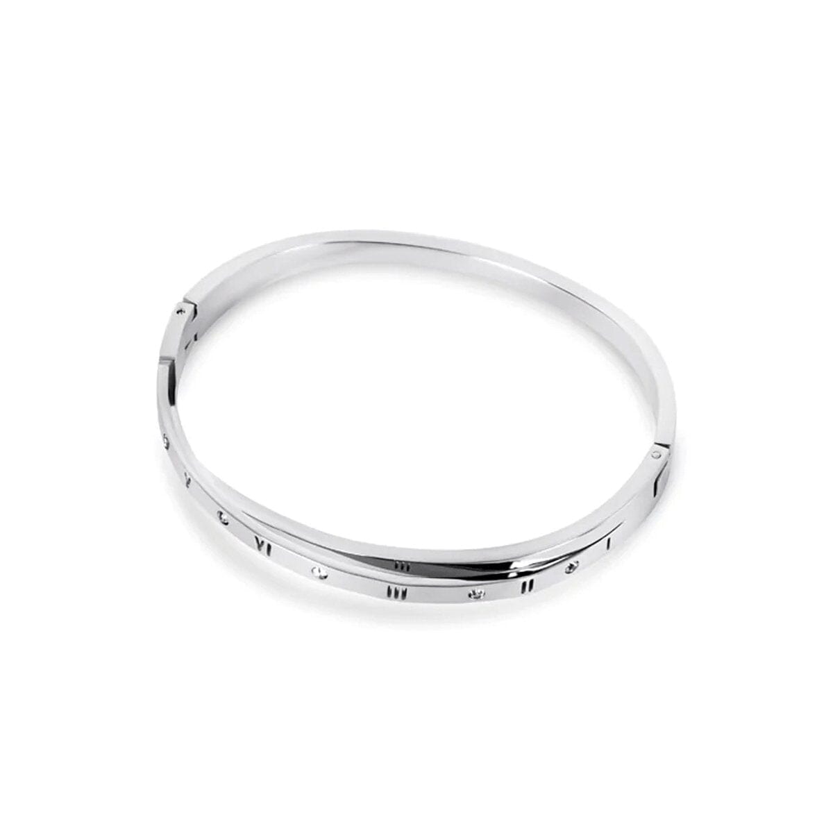 Bracelete Algarismo Romanos Entrelaçados - Prata Bracelete Algarismo Romanos Entrelaçados Prata Minha loja Prata