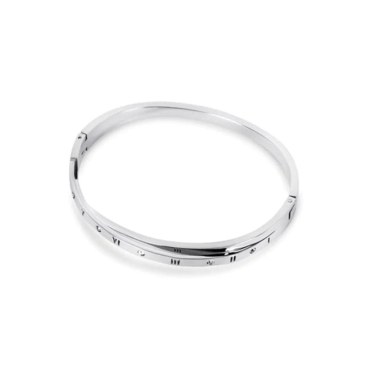 Bracelete Algarismo Romanos Entrelaçados - Prata Bracelete Algarismo Romanos Entrelaçados Prata Minha loja Prata