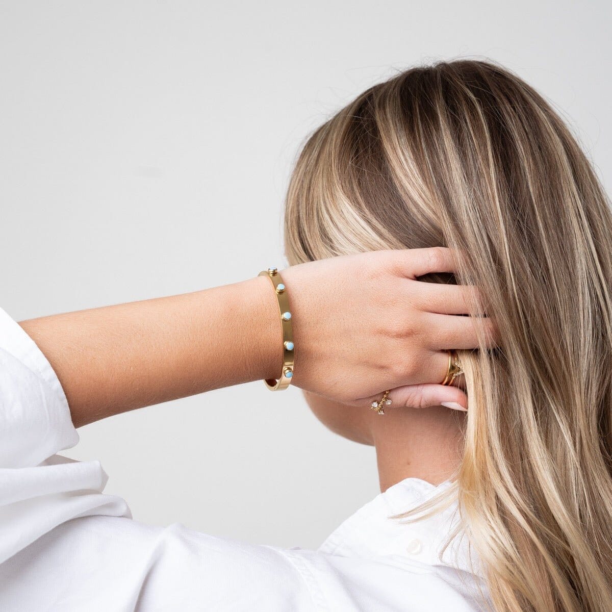 Bracelete Aqua Stone Banhado em Ouro 18K Bracelete Aqua Stone Banhado em Ouro 18K Minha loja