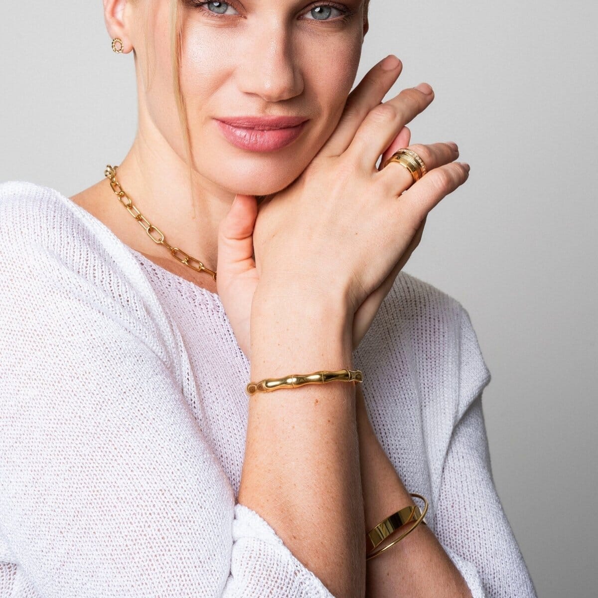 Bracelete Bamboo Banhado em Ouro 18k Bracelete Bamboo Banhado em Ouro 18k Minha loja