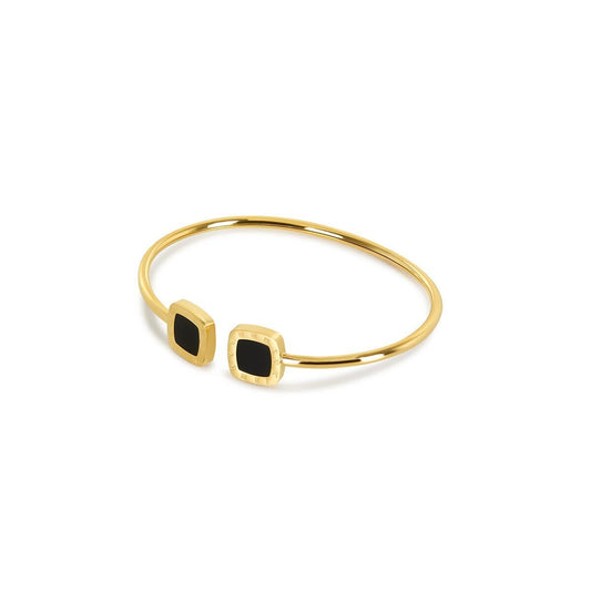Bracelete Bella Ônix Banhado em Ouro 18k Bracelete Bella Ônix Banhado em Ouro 18k Minha loja Ouro