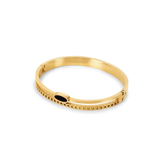 Bracelete Camadas Ônix Banhado em Ouro 18k Bracelete Camadas Ônix Banhado em Ouro 18k Minha loja Ouro