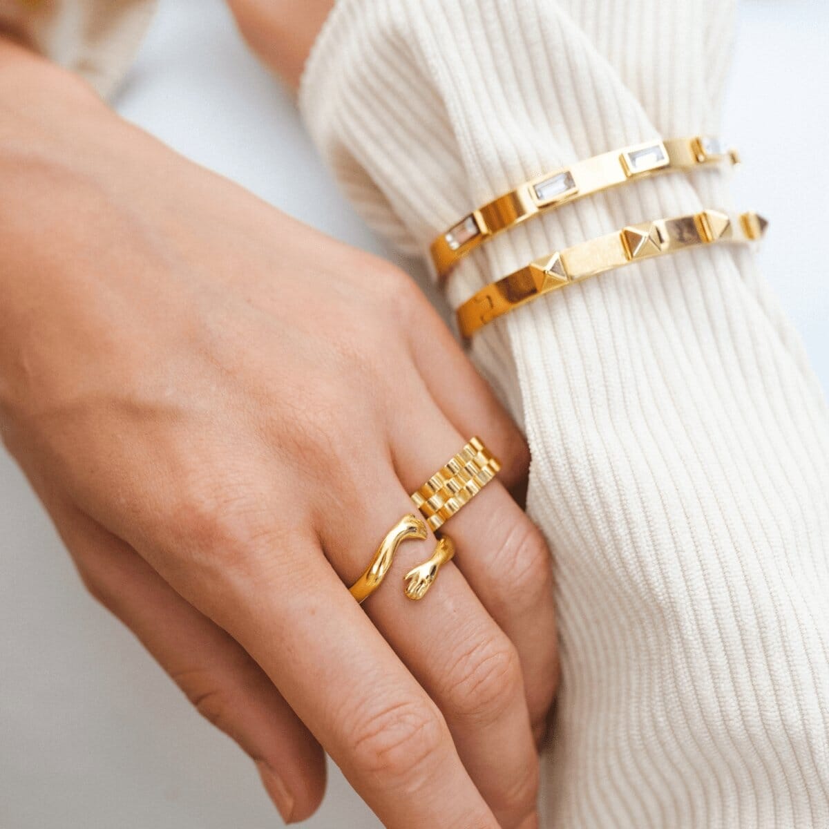 Bracelete Cristais Navete Banhado em Ouro 18K Bracelete Cristais Navete Banhado em Ouro 18K Minha loja