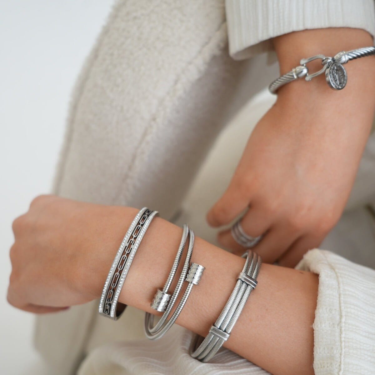 Bracelete Espiral Tríplice - Prata Bracelete Espiral Tríplice - Prata Minha loja