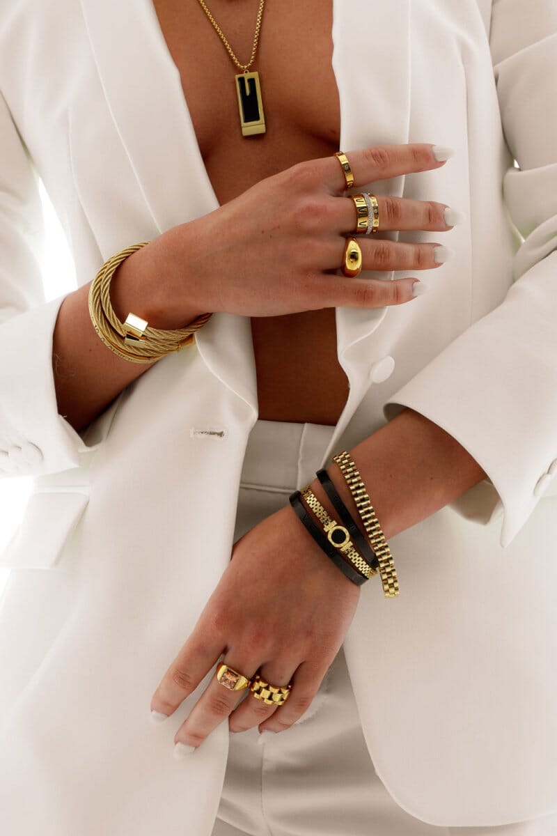 Bracelete Hera Pedra Onix Banhado em Ouro 18K Bracelete Hera Pedra Onix Banhado em Ouro 18K Minha loja