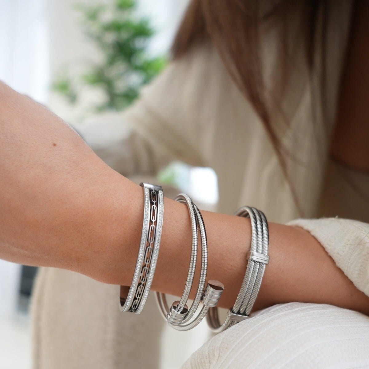 Bracelete Ivy Pedra Cristais - Prata Bracelete Ivy Pedra Cristais - Prata Minha loja