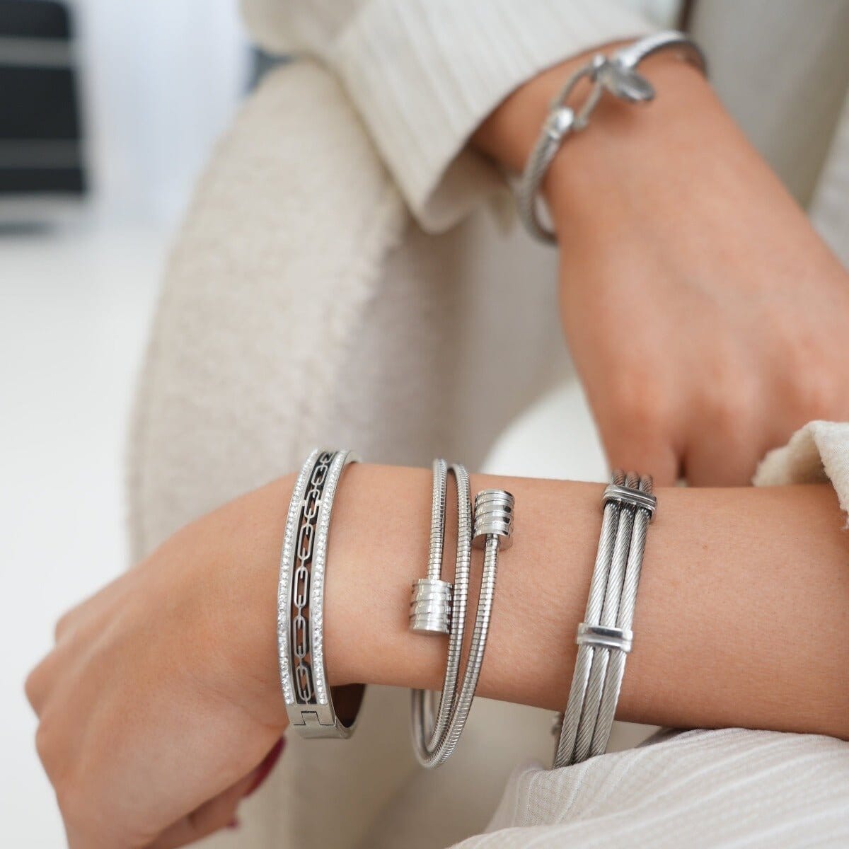 Bracelete Ivy Pedra Cristais - Prata Bracelete Ivy Pedra Cristais - Prata Minha loja