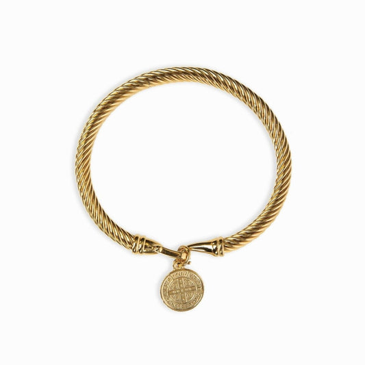 Bracelete Pingente São Bento Banhado em Ouro 18K Bracelete Pingente São Bento Banhado em Ouro 18K Minha loja 18cm