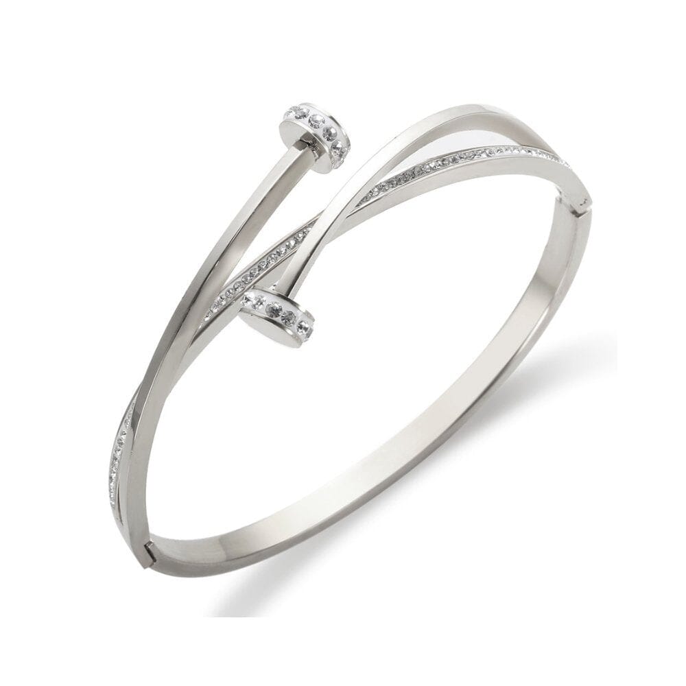 Bracelete Prego Zircônia - Prata Bracelete Prego Zircônia Banhado em Ouro 18K - Prata Minha loja Prata