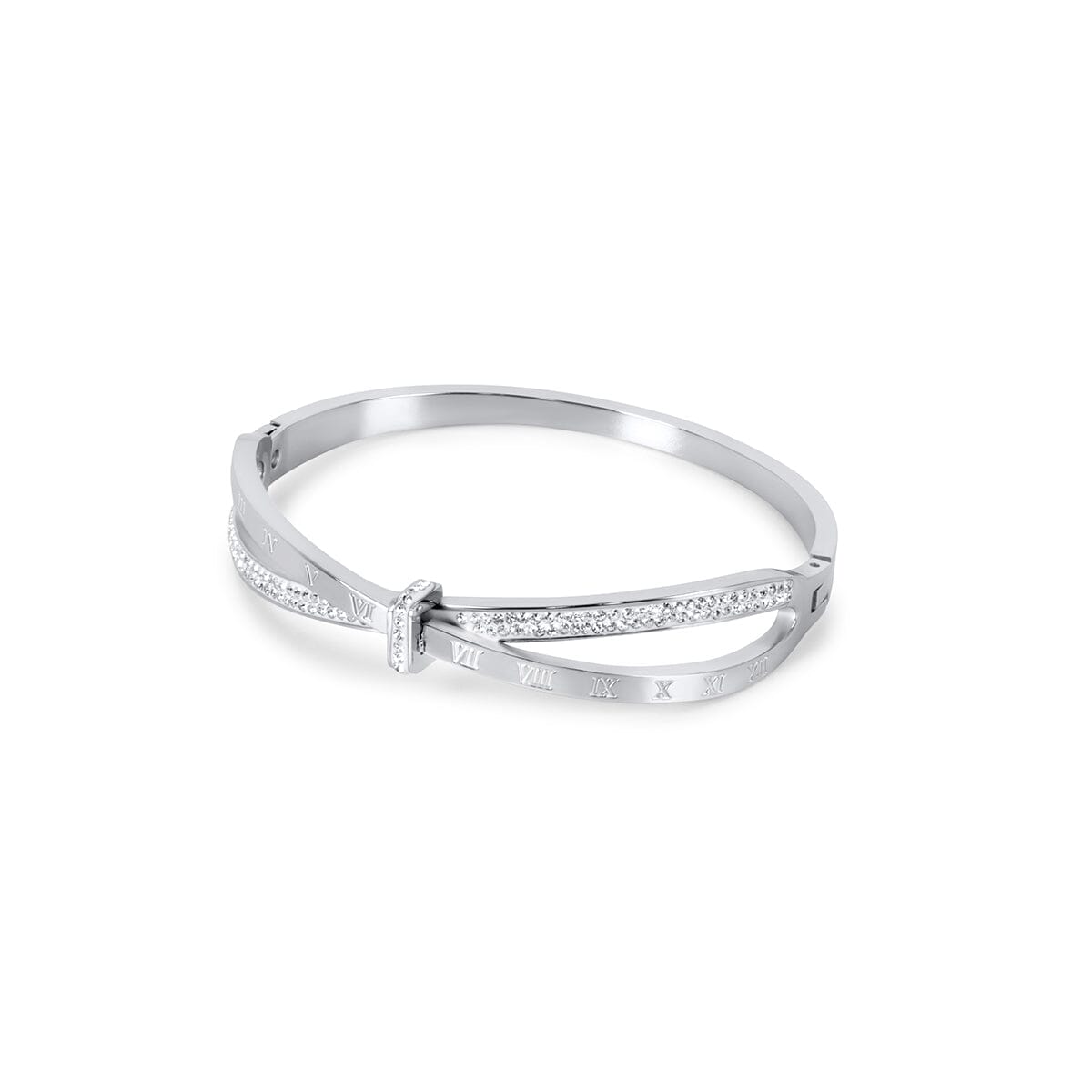 Bracelete Romano Zircônia - Prata Bracelete Romano Zircônia Banhado em Ouro 18K - Prata Minha loja 17cm