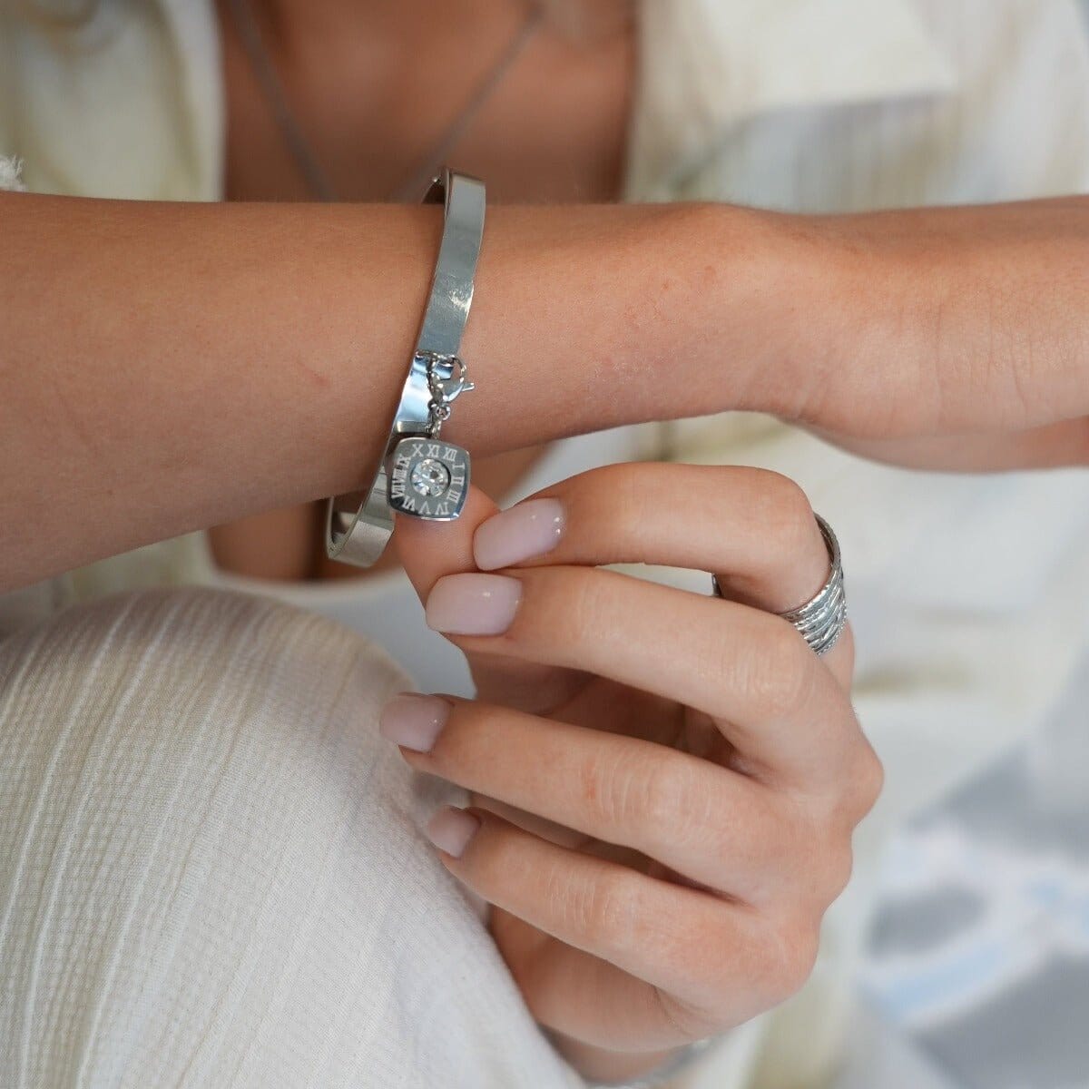 Bracelete Square Charm - Prata Bracelete Square Charm - Prata Minha loja