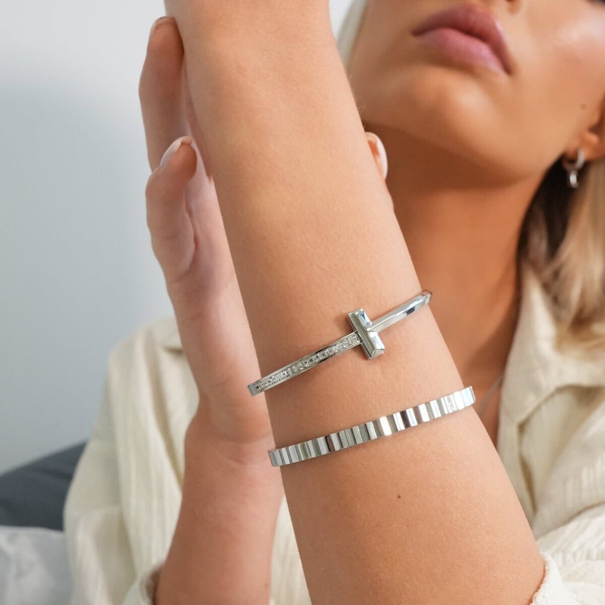 Bracelete T-Bar Elegance - Prata Bracelete T-Bar Elegance - Prata Minha loja