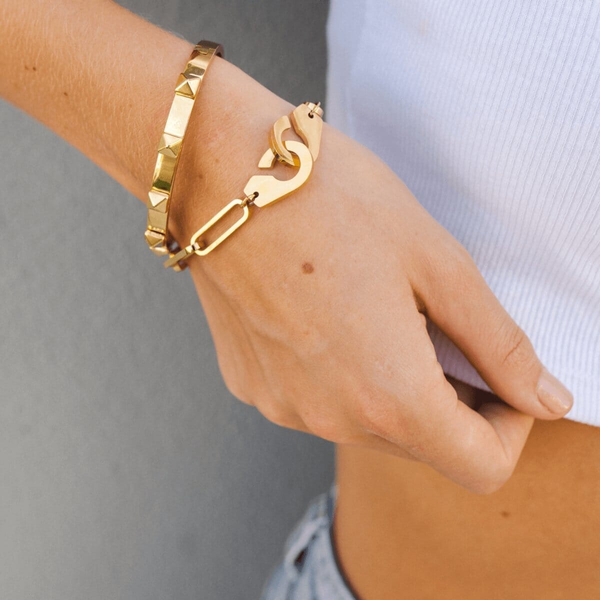 Bracelete Tachas Banhado em Ouro 18K Bracelete Tachas Banhado em Ouro 18K Minha loja