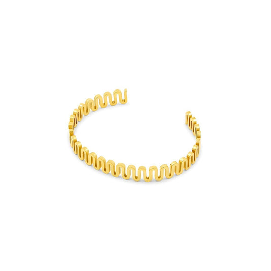 Bracelete Zig Zag Banhado em Ouro 18K Bracelete Zig Zag Banhado em Ouro 18K Minha loja Ouro
