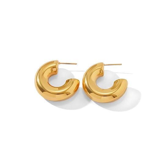 Brinco Argola Lola Chunky Banhado em Ouro 18K Brinco Argola Lola Chunky Banhado em Ouro 18K Minha loja Ouro