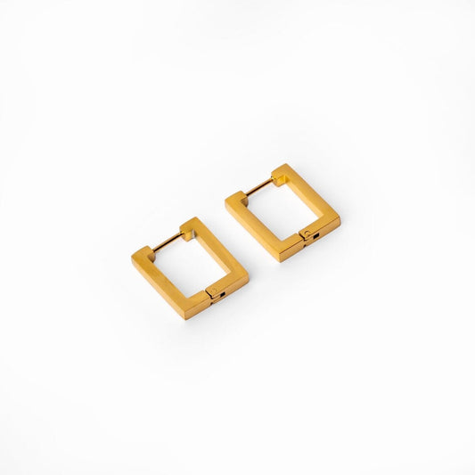 Brinco Argola Quadrada Leonor Banhado em Ouro 18K Brinco Argola Quadrada Leonor Banhado em Ouro 18K Minha loja Ouro