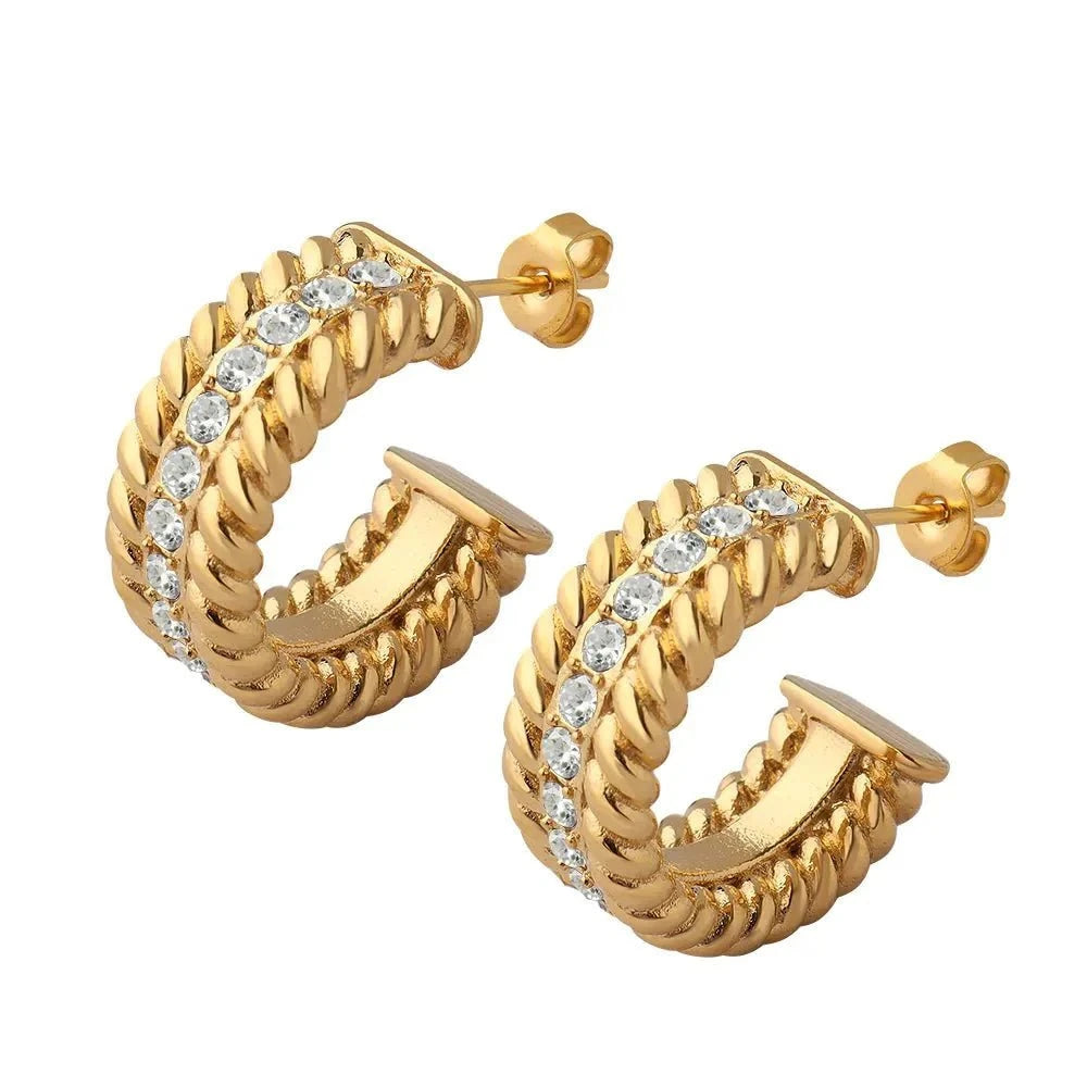 Brinco de Argola Date Banhado em Ouro 18k Brinco de Argola Date Banhado em Ouro 18k Minha loja
