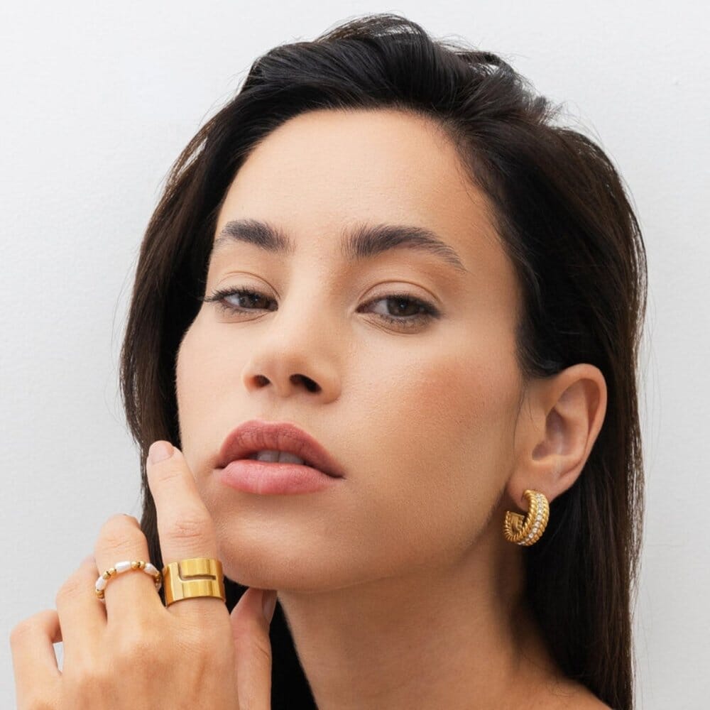 Brinco de Argola Date Banhado em Ouro 18k Brinco de Argola Date Banhado em Ouro 18k Minha loja