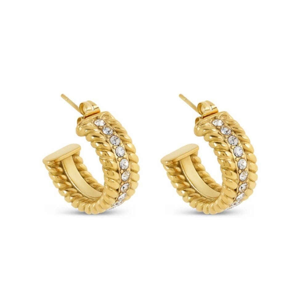 Brinco de Argola Date Banhado em Ouro 18k Brinco de Argola Date Banhado em Ouro 18k Minha loja Ouro