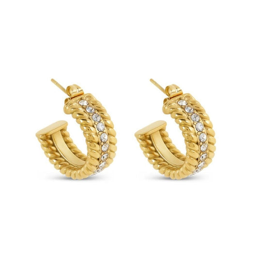 Brinco de Argola Date Banhado em Ouro 18k Brinco de Argola Date Banhado em Ouro 18k Minha loja Ouro