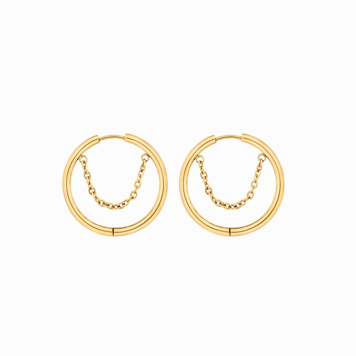 Brinco de Argola Pipa Banhado em Ouro 18K Brinco de Argola Pipa Banhado em Ouro 18K Minha loja Ouro