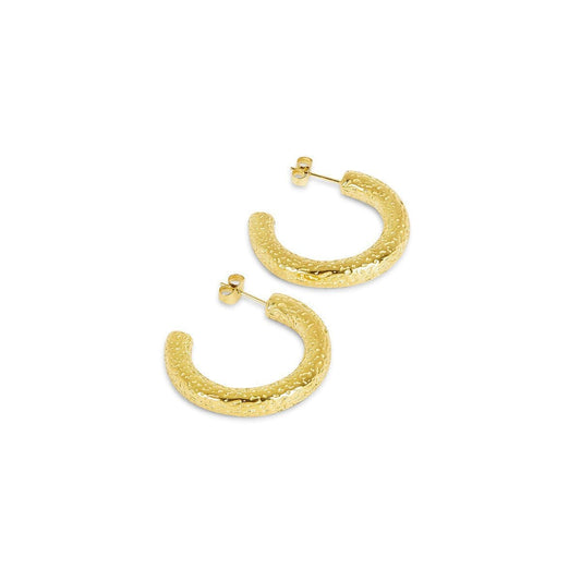 Brinco de Argola Textura Banhado em Ouro 18K Brinco de Argola Textura Banhado em Ouro 18K Minha loja Ouro