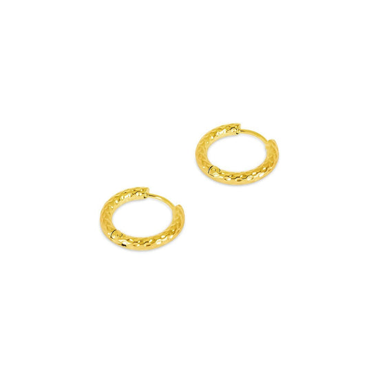 Brinco de Argola Texturizado Banhado em Ouro 18K Brinco de Argola Texturizado Banhado em Ouro 18K Minha loja Ouro