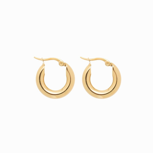 Brinco de Argola Tubo Lele G Banhado em Ouro 18K Brinco de Argola Tubo Lele G Banhado em Ouro 18K Minha loja Ouro