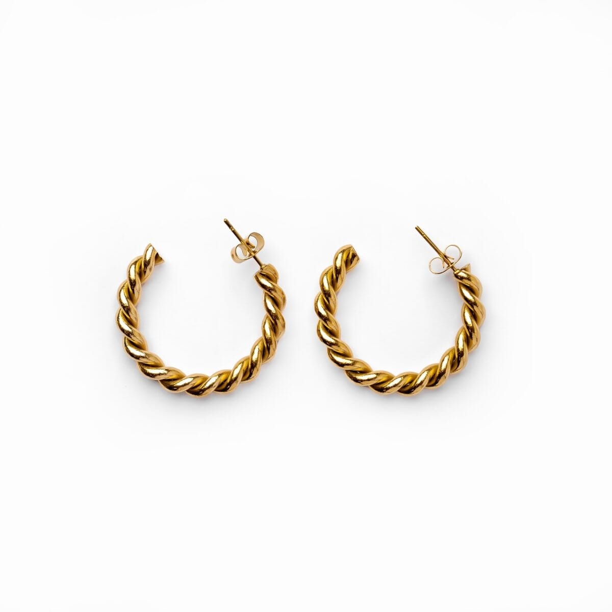 Brinco de Argola Twist Banhado em Ouro 18K Brinco de Argola Twist Banhado em Ouro 18K Minha loja Ouro