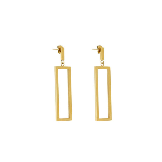 Brinco Diana Geométrico Retangular Banhado em Ouro 18K Brinco Diana Geométrico Retangular Banhado em Ouro 18K Minha loja Ouro