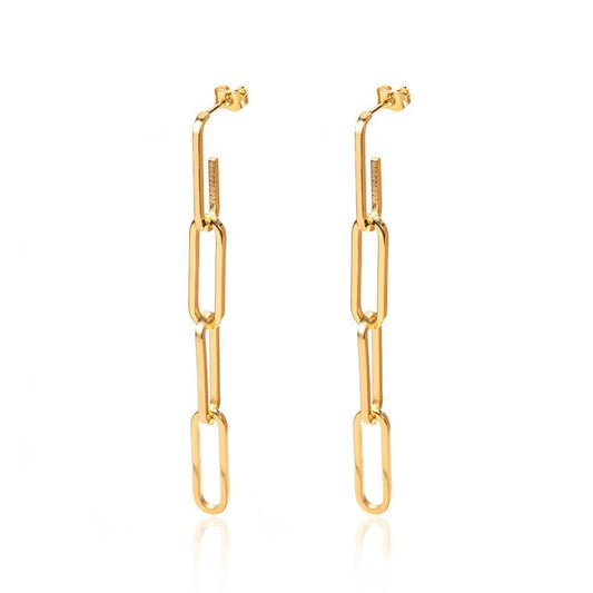 Brinco Elos de Corrente Hellen Banhado em Ouro 18K Brinco Elos de Corrente Hellen Banhado em Ouro 18K Minha loja Ouro