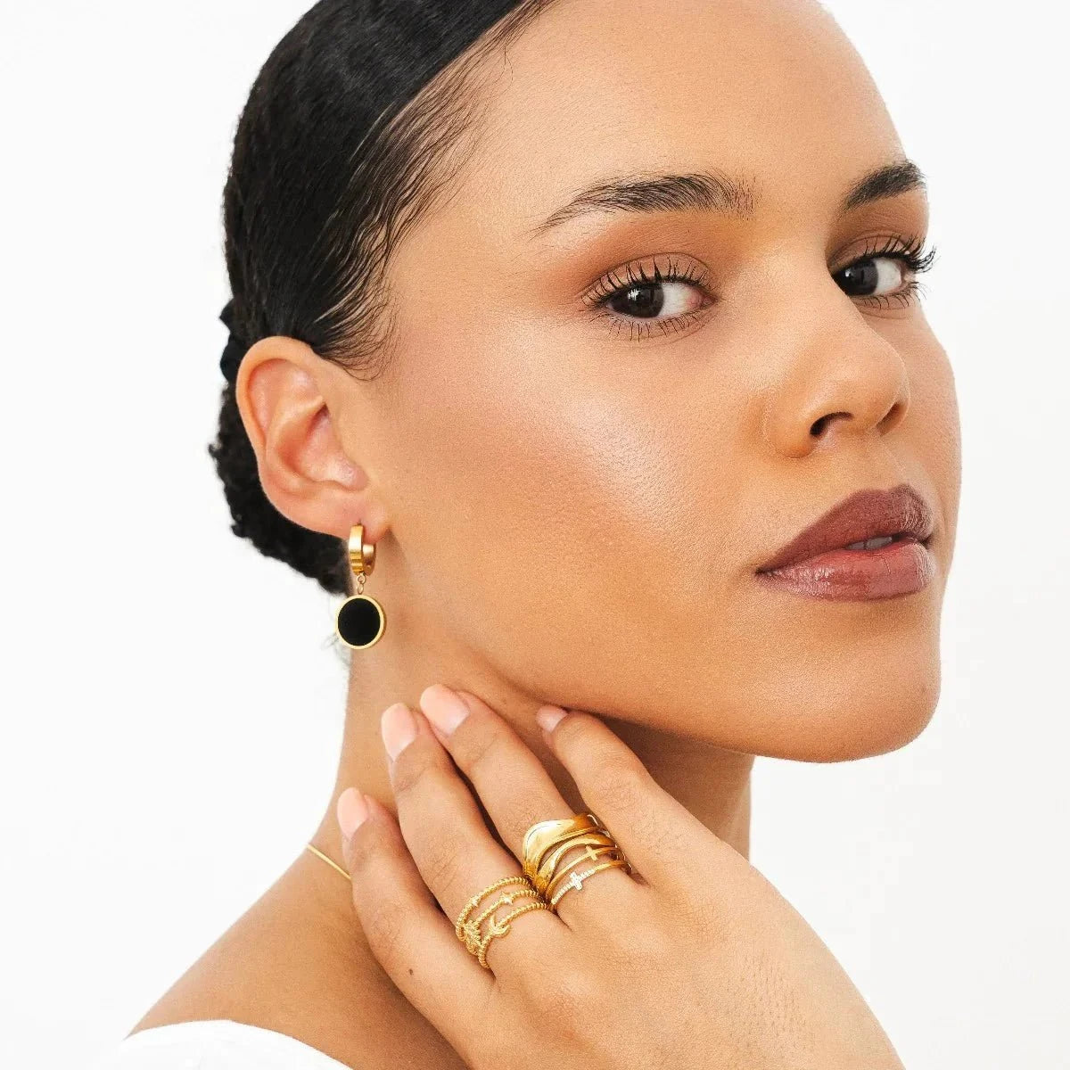 Brinco Pingente Noir Banhado em Ouro 18k Brinco Pingente Noir - Ouro Minha loja