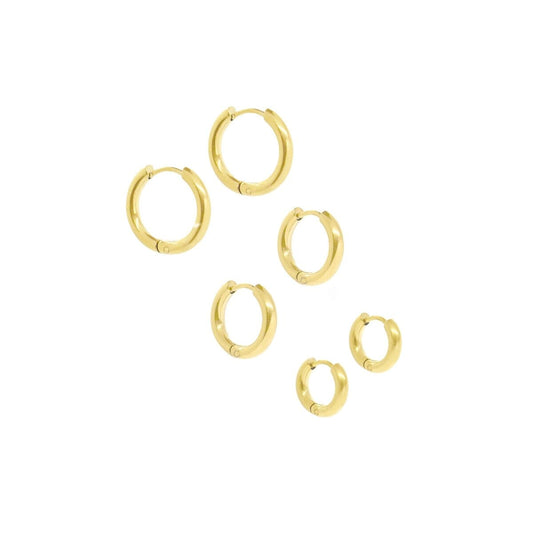 Brinco Trio de Argolas Banhado em Ouro 18K Brinco Trio de Argolas Banhado em Ouro 18K Minha loja