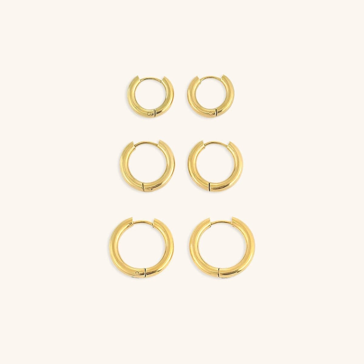 Brinco Trio de Argolas Banhado em Ouro 18K Brinco Trio de Argolas Banhado em Ouro 18K Minha loja Ouro